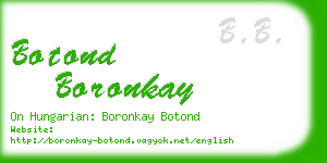 botond boronkay business card